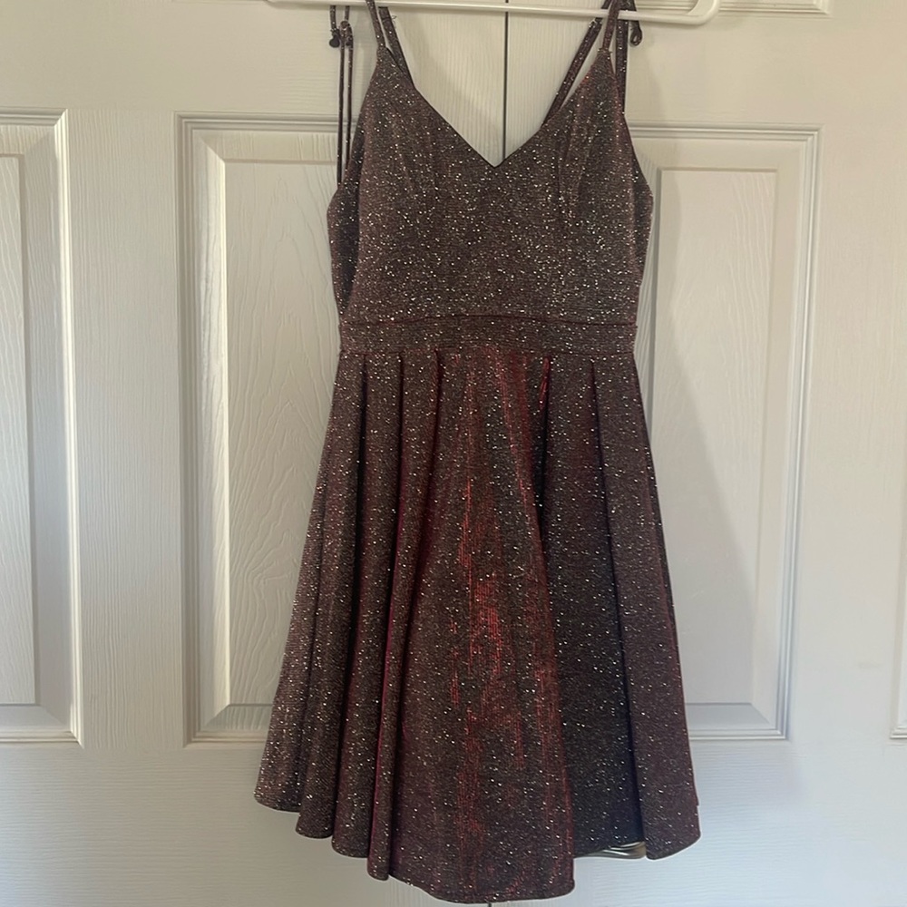 Purple sparkle   Homecoming dress